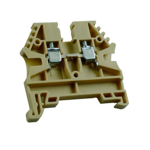 Bloc de jonction à connexion à vis - ER2.5BEIGE - IMO Precision Controls Limited - sur rail-DIN / beige / 2 pôles