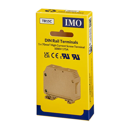 Bloc de jonction sur rail-DIN - TB15C - IMO Precision Controls Limited - à connexion à vis / en matière plastique / unipolaire