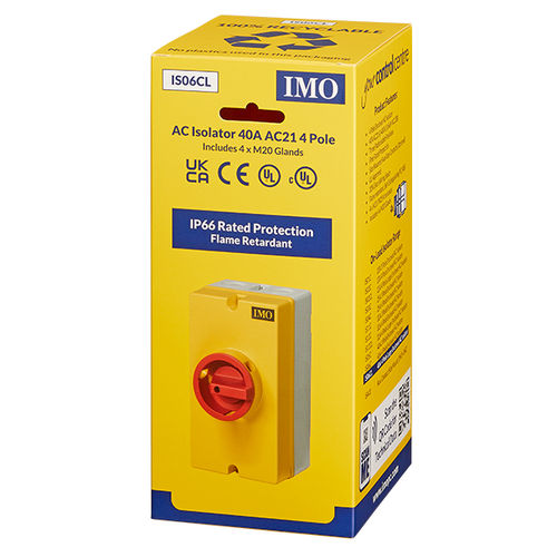 Sectionneur manuel - IS06CL - IMO Precision Controls Limited - basse tension / 4 pôles / AC