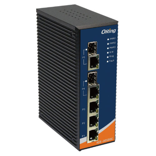 Commutateur Ethernet administrable - IGS-3032GC - Oring Industrial Networking Corp. - 5 ports / 10/100BaseT(X) / de niveau 2