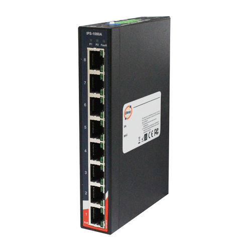 Commutateur Ethernet non administrable - IPS-1080A - Oring Industrial Networking Corp. - 8 ports / 10/100BaseT(X) / sur rail DIN