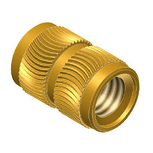 Insert fileté - HEAT-LOK® - PSM International - en laiton / rond / pour thermoplastiques
