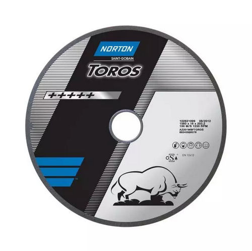 Disque à tronçonner pour métaux non ferreux - TOROS LAB LINE - Norton Abrasives - pour acier / en oxyde d'aluminium / non-renforcé
