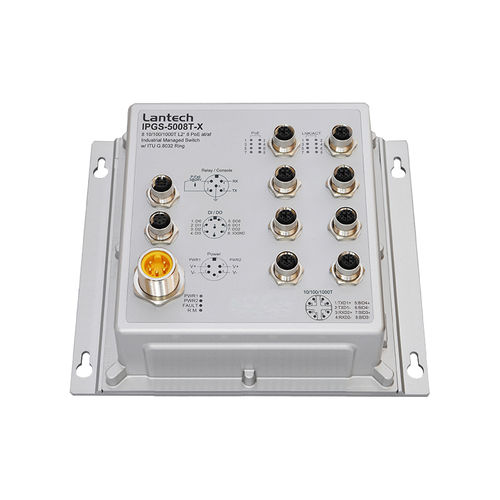 Commutateur Ethernet administrable - IPGS-5008T series - Lantech Communications Europe GmbH - 10 ports / Gigabit Ethernet / mural
