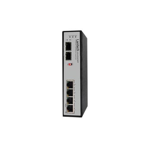 Commutateur Ethernet non administrable - IGS-0204DSFP - Lantech Communications Europe GmbH - 6 ports / sur rail DIN / mural