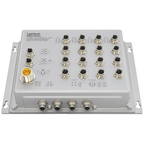 Commutateur Ethernet administrable - IPES-5416T-16 series  - Lantech Communications Europe GmbH - 20 ports / sur rail DIN / mural