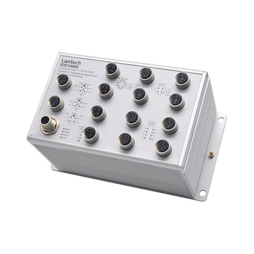 Commutateur Ethernet administrable - IES-5408S series - Lantech Communications Europe GmbH - 12 ports / gigabit / sur rail DIN