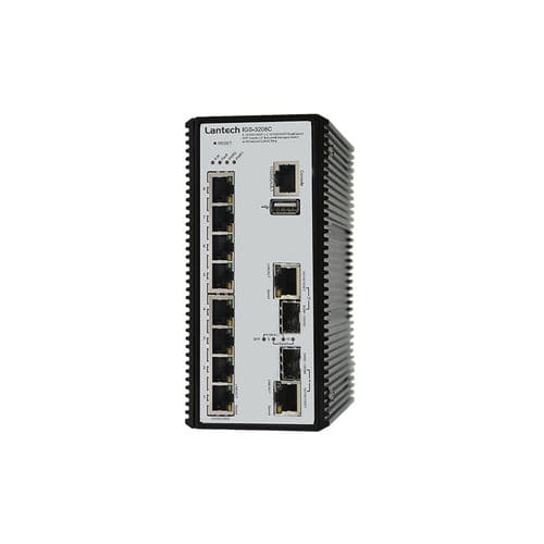 Commutateur Ethernet administrable - IGS-3208C series - Lantech Communications Europe GmbH - 10 ports / gigabit / sur rail DIN