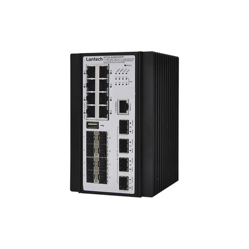 Commutateur Ethernet administrable - IPGS-6488XSFP series - Lantech Communications Europe GmbH - 20 ports / gigabit / sur rail DIN