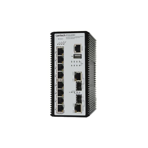 Commutateur Ethernet administrable - IPGS-3208C series - Lantech Communications Europe GmbH - 10 ports / gigabit / sur rail DIN