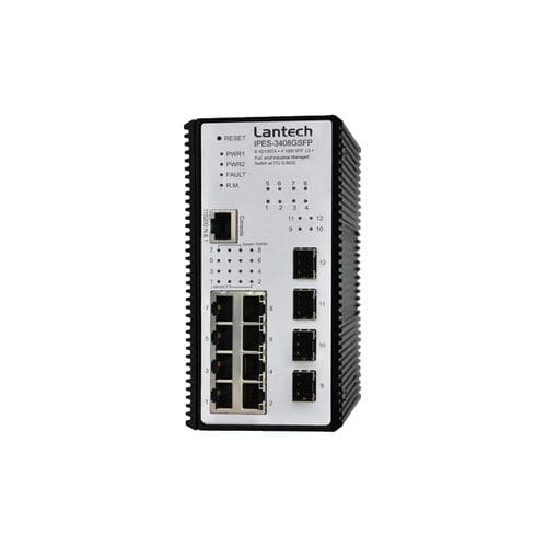 Commutateur Ethernet administrable - IPES-3408GSFP series - Lantech Communications Europe GmbH - 12 ports / gigabit / de niveau 2