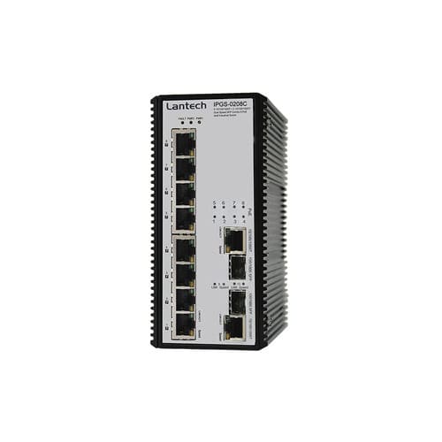 Commutateur Ethernet non administrable - IPGS-0208C series - Lantech Communications Europe GmbH - 10 ports / gigabit / à liaison sans fil