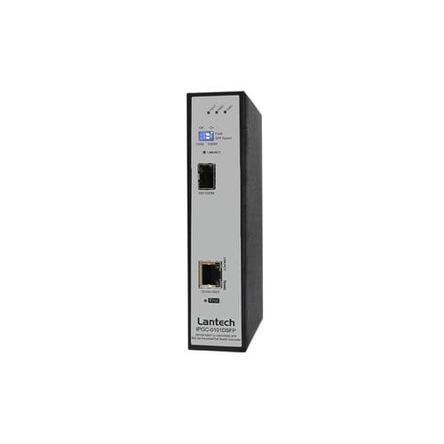 Commutateur convertisseur intelligent - IPGC-0101DSFP series - Lantech Communications Europe GmbH - 2 ports / Ethernet / sur rail DIN