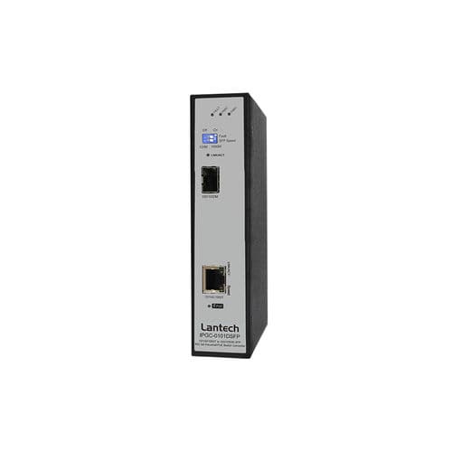 Commutateur convertisseur intelligent - IPGC-0101DSFP series - Lantech Communications Europe GmbH - 2 ports / sur rail DIN / DIP