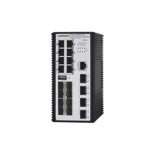 Commutateur Ethernet administrable - IPGS-5488MGSFP series - Lantech Communications Europe GmbH - 16 ports / PoE / USB