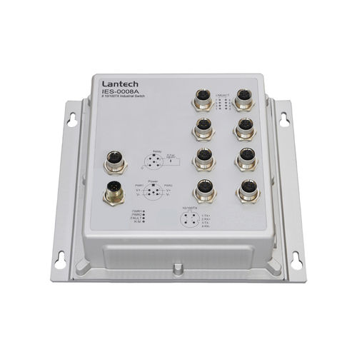 Commutateur Ethernet non administrable - IES-0008A series - Lantech Communications Europe GmbH - 8 ports / sur rail DIN / mural