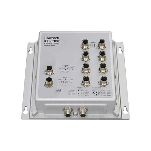 Commutateur Ethernet non administrable - IES-0208T series - Lantech Communications Europe GmbH - 10 ports / gigabit / sur rail DIN