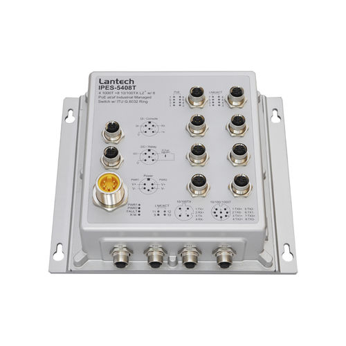Commutateur Ethernet administrable - IPES-5408T series - Lantech Communications Europe GmbH - 12 ports / gigabit / à liaison sans fil