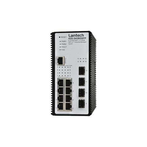 Commutateur Ethernet administrable - IGS-3408GSFP series - Lantech Communications Europe GmbH - 12 ports / gigabit / de niveau 2