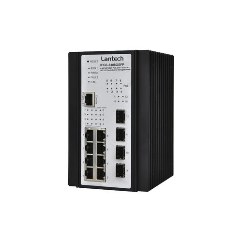 Commutateur Ethernet administrable - IPGS-3408GSFP series - Lantech Communications Europe GmbH - 12 ports / gigabit / de niveau 2