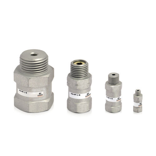 Clapet anti-retour à bille - VNV series - CAMOZZI AUTOMATION - mâle-femelle / d'arrêt / en aluminium