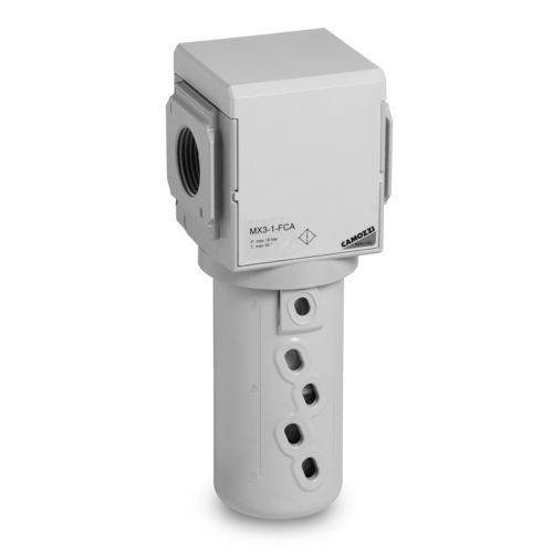 Filtre à charbon actif - MX series - CAMOZZI AUTOMATION - à air comprimé / aluminium / à raccord à baïonnette
