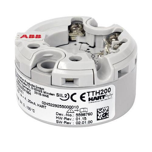 Transmetteur de température en tête de sonde - TTH200 - ABB Measurement & Analytics - RTD / thermocouple / HART