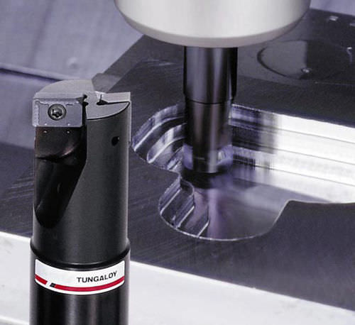 Fraise en bout - EVX series - TUNGALOY - à plaquettes / à tréfler / à queue cylindrique