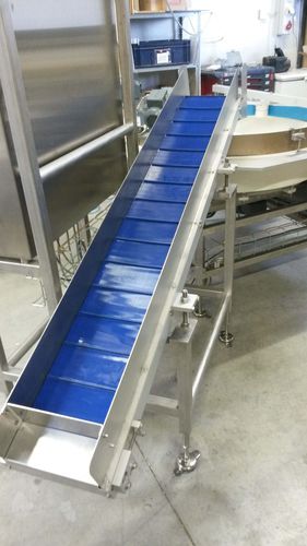 Trémie avec convoyeur à bande - CERMAC - de stockage / élévatrice / vibrante