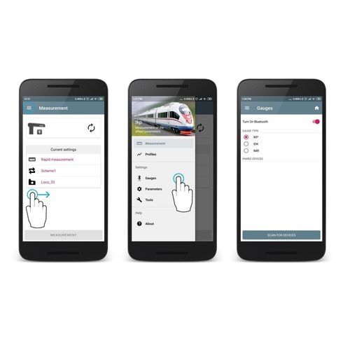 Logiciel Androïd - RIFTEK EUROPE - de mesure / de calibration / pour applications ferroviaires