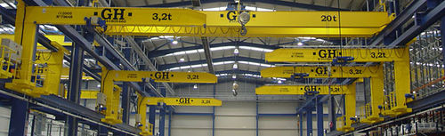 Grue velocipède bipoutre - GH Cranes & Components - avec treuil à câble
