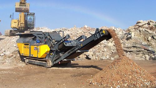 Concasseur à percussion - RM70 GO! 2.0 - RUBBLE MASTER HMH - mobile / à moteur diesel / compact