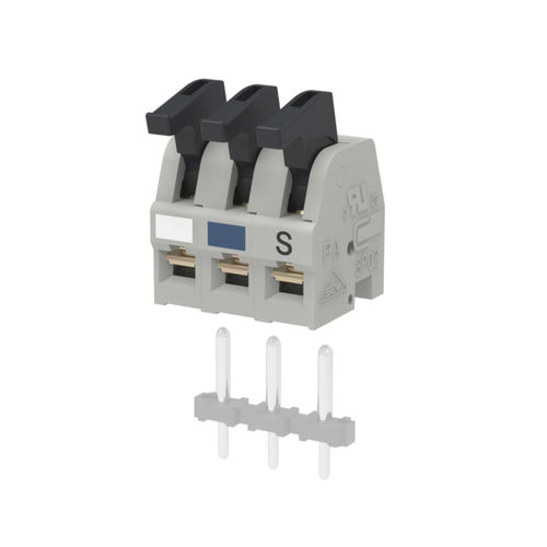 Bloc de jonction pour circuit imprimé - SP02503HDNC ASP0250304-001 - METZ CONNECT - à levier / à ressort / gris