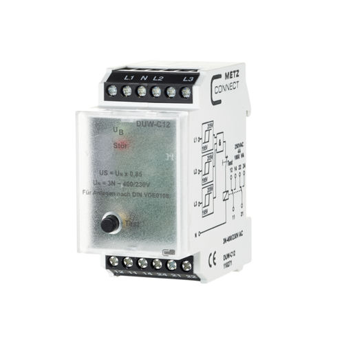Relais de surveillance de sous-tension - DUW-C12 - METZ CONNECT - triphasé / sur rail DIN