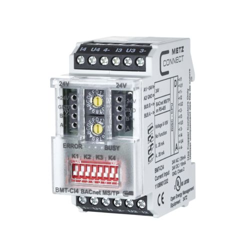 Module E/S numérique - BMT-CI4 BACnet MS/TP - METZ CONNECT - BACnet / à 4 entrées analogiques / sur rail DIN