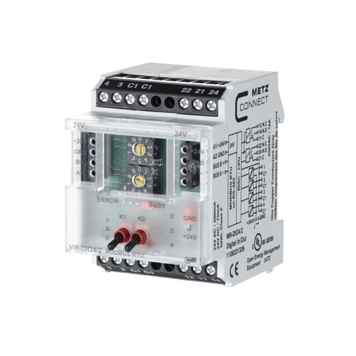 Module E/S numérique - MR-DIO4/2 Modbus RTU - METZ CONNECT - Modbus / avec sortie relais / 4 entrées numériques