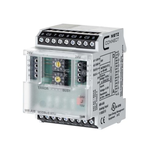 Module d'E/S analogique - MR-AI8 Modbus RTU - METZ CONNECT - Modbus RTU / à 8 entrées analogiques / sur rail DIN