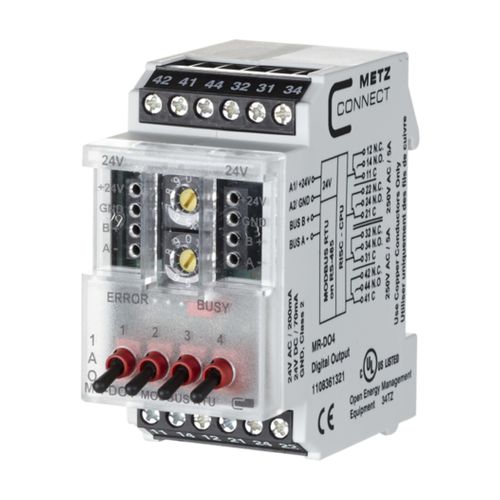 Module d'E/S numérique - MR-DO4 Modbus RTU - METZ CONNECT - Modbus RTU / à 4 sorties numériques / sur rail DIN
