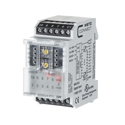 Module d'E/S numérique - MR-DI10 Modbus RTU - METZ CONNECT - Modbus RTU / multivoies / sur rail DIN