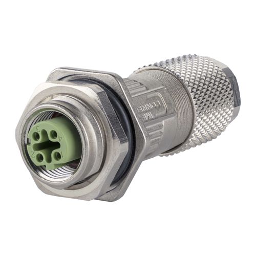 Connecteur de données - MMF891A115-0001 - METZ CONNECT - M12 codé D / en zinc moulé sous pression / pour applications ferroviaires