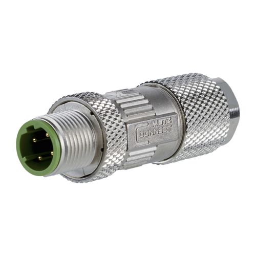 Connecteur de données -  MNF891A115 - METZ CONNECT - M12 codé D / en zinc moulé sous pression / pour applications ferroviaires