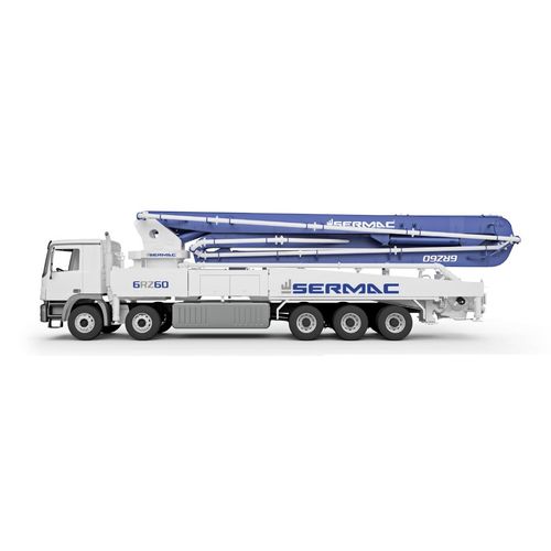Pompe à béton automotrice mobile - 6RZ60 - SERMAC S.p.A. - pour chantier