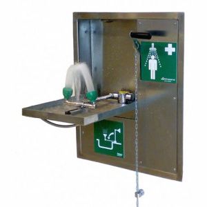 Douche oculaire murale - 9682  - GIA Premix AB - en plastique / pour laboratoire