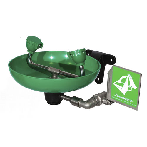 Douche oculaire murale - 792 3650 - GIA Premix AB - en plastique / en acier inoxydable