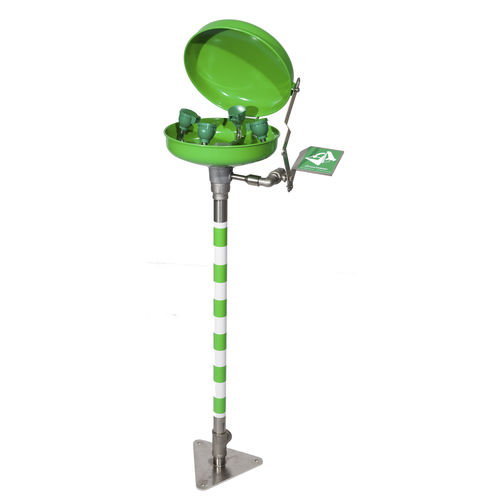 Douche oculaire/faciale sur pied - 792 3644 - GIA Premix AB - en plastique / en acier inoxydable
