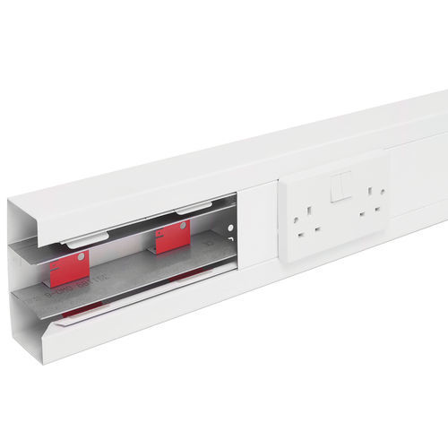 Goulotte de câblage - SYSTEM 130 - Marshall-Tufflex - en acier / moulure et plinthe