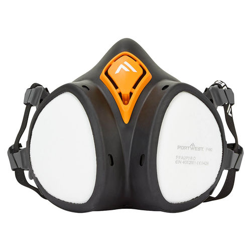 Masque de protection jetable - P440BKR - Portwest Clothing Ltd - demi-masque / fixé derrière la tête / noir