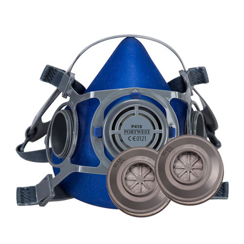 Masque de protection jetable - P418BLUM - Portwest Clothing Ltd - demi-masque / bleu / M