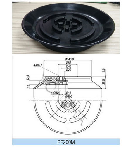 Ventouse ronde - PFG-200-N - TBM LIMITED - plate / multi fonction / en caoutchouc