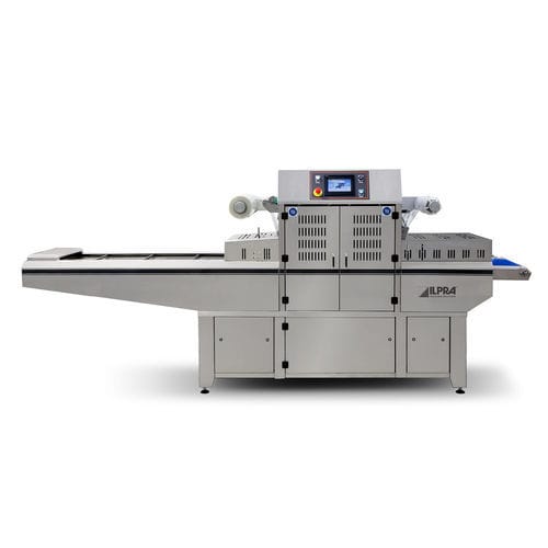Operculeuse pour barquettes - FOODPACK SPEEDY DUO - Ilpra S.p.A. - linéaire / automatique / pour l'industrie agroalimentaire